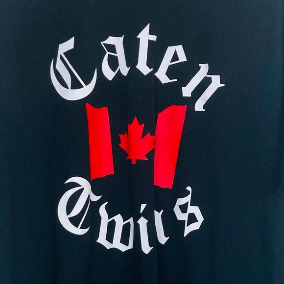 DSQUARED2 Caten Twins Canadian flag black short sleeve tee shirt. XL - Picture 2 of 6